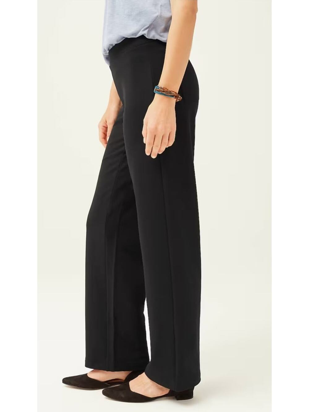 J Jill Black Dress Pants Straight Leg Stretch Career Trouser Womens 6